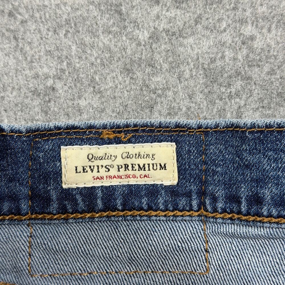 Levi's 514 Straight Jeans Mens 34x32 Medium Blue Wash Stretch Denim Red Tab - Picture 3 of 15